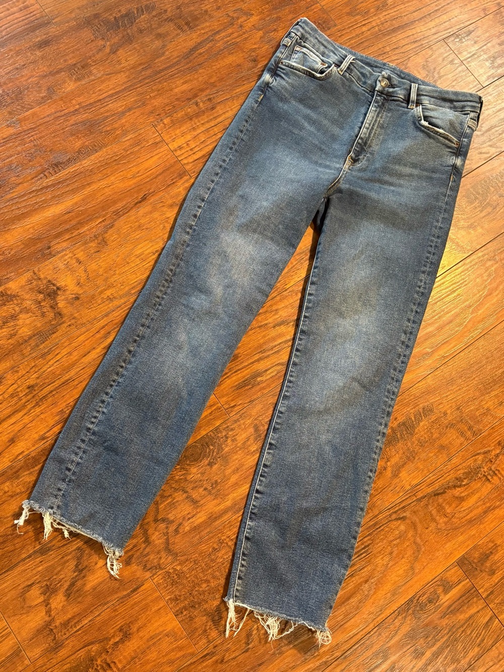 & Denim women’s size 10 super high waist, ankle length jeans